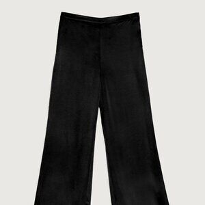 OAK + FORT STRAIGHT SATIN PANT BLACK